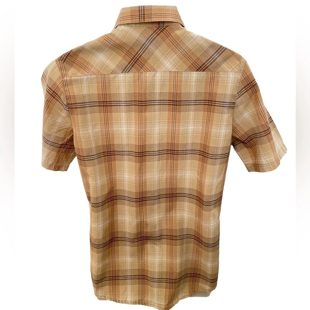 Hurley Surf Skate Plaid Collared Short Sleeve Shirt Men M Medium